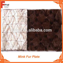 Dark Brown Mink front paw Mink Fur Plate